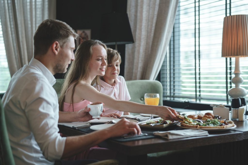 Family eating