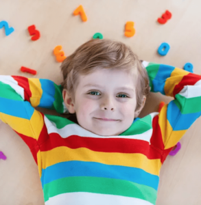 Young boy smiling