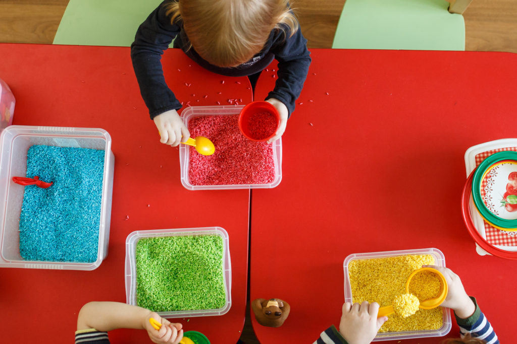 Preschool-aged children using household items in play