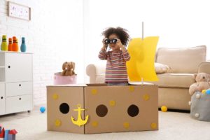 Imaginative Play Toddler Cardboard Box Boat