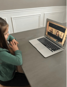 Child Doing Teletherapy
